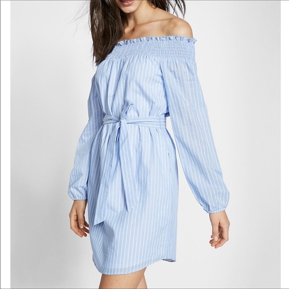 Express off shoulder stripe dress/tunic XS NWT - Picture 10 of 11
